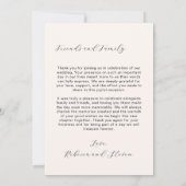 結婚式の写真 ゲストへの感謝 ギンガム フラワー サンキューカード (裏面)