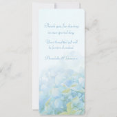 結婚式の写真　ハイドランジアのカードをありがとう 招待状 (裏面)