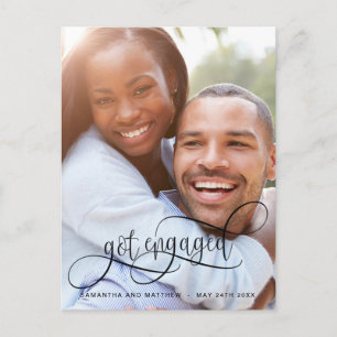 結婚式の写真 呼びかけ カリグラフィー 黒, 結婚の知らせ 案内ポストカード