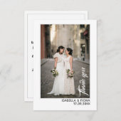 結婚式の写真 感謝のメッセージ カード (正面/裏面)