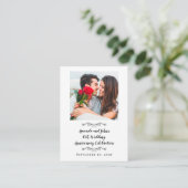 結婚式の写真QRスキャンコードテンプレート ブラック エンクロージャーカード (スタンド正面)