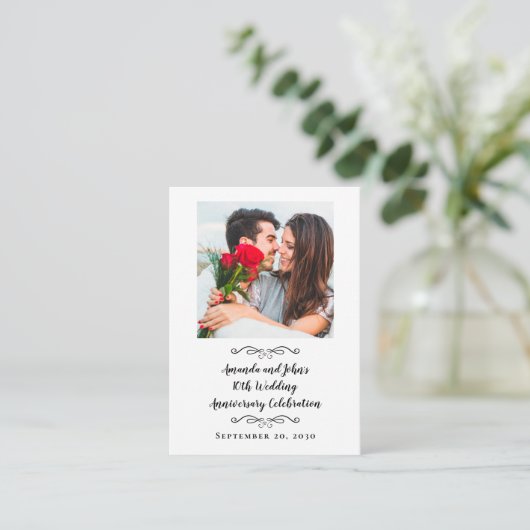 結婚式の写真QRスキャンコードテンプレート ブラック エンクロージャーカード (スタンド正面)