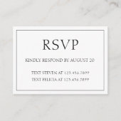 結婚式の出欠確認カード エンクロージャーカード (正面)