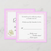 結婚式の出欠確認カード 招待状 (正面/裏面)