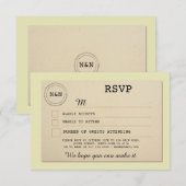 結婚式の出欠確認カード 本 結婚 報告 カード (正面/裏面)