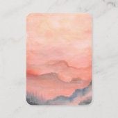 結婚式の出欠確認用QRコード　山の夕日 エンクロージャーカード (裏面)