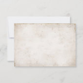 結婚式の出欠確認 - だまし絵のダリアの花束にパール 招待状 (裏面)