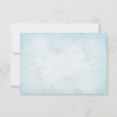 結婚式の出欠確認 - イヤリングのダリアの花束 招待状 (裏面)