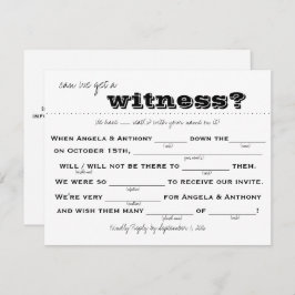 結婚式の出欠確認（記入式） 招待状