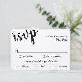 結婚式の出欠返信カード（食事の選択肢付き） 出欠カード (スタンド正面)