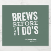 結婚式の前にやる「ビール」グリーンカスタムラベル ビールラベル (シングルラベル)