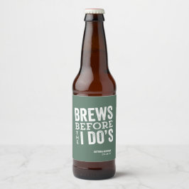 結婚式の前にやる「ビール」グリーンカスタムラベル ビールラベル