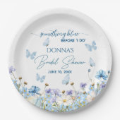 結婚式の前にブルーの何か ウェディングシャワーの花 ペーパープレート (正面)