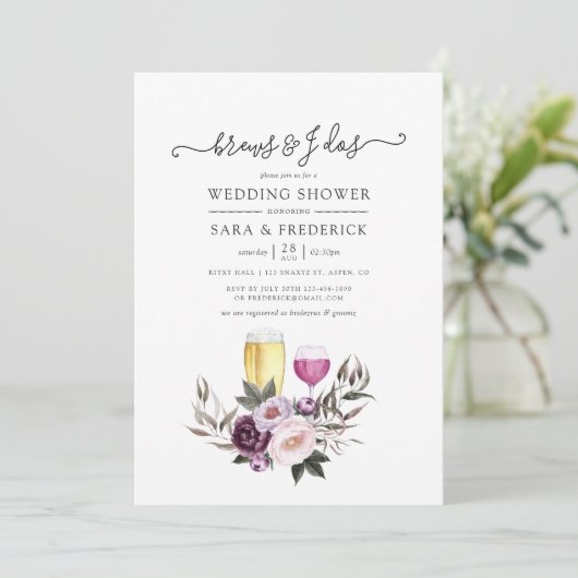 結婚式の前に愛を育む ディープベルベットフラワーブリューズ 招待状 (スタンド正面)