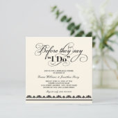 結婚式の前に言う ブラック リハーサル ディナー 招待状 (スタンド正面)