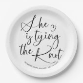 結婚式の前のブライズシャワー ペーパープレート (正面)