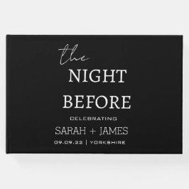 結婚式の前夜のミニマリスト・ブラック ゲストブック