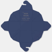 結婚式の前夜のミニマル海軍 フェイバーボックス (見開き)