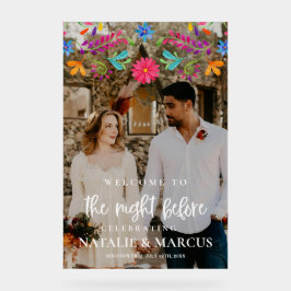 結婚式の前夜歓迎サインをアクリル アクリルサイン