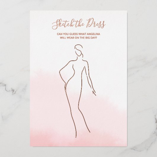 結婚式の前祝いパーティーのためのホログラムカードゲーム 箔招待状 (正面)