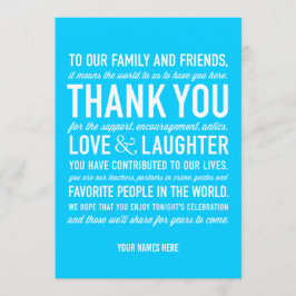 結婚式の受付での感謝メッセージカード サンキューカード