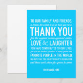 結婚式の受付での感謝メッセージカード サンキューカード (正面/裏面)