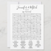 結婚式の受付で楽しむワードサーチゲーム、カスタムゲーム 招待状 (正面)