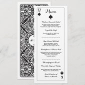 結婚式の受付で遊ぶ トランプのスペードのエース 招待状 (正面/裏面)