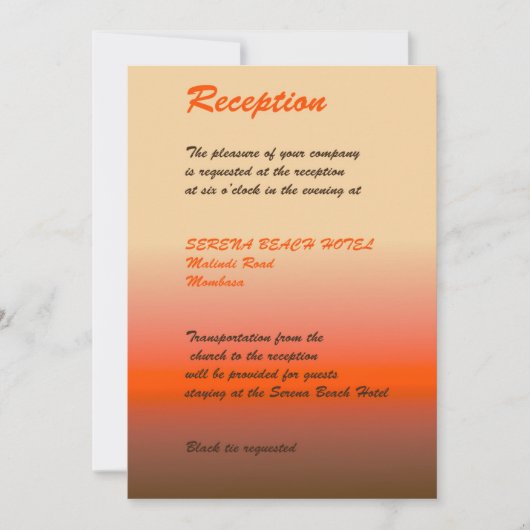 結婚式の受付カード 招待状 (正面)