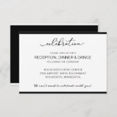 結婚式の受付カード（短いイベントの順序付き） エンクロージャーカード (正面/裏面)