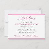 結婚式の受付カード（短いイベントの順序付き） 招待状 (正面)