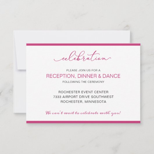 結婚式の受付カード（短いイベントの順序付き） 招待状 (正面)