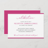 結婚式の受付カード（短いイベントの順序付き） 招待状 (正面/裏面)