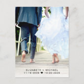 結婚式の受付写真の保存日 案内ポストカード (正面)