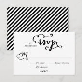 結婚式の台本 - RSVPカード (正面/裏面)