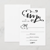 結婚式の台本 - RSVPカード (正面/裏面)