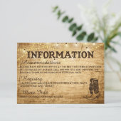 結婚式の国の結婚式の情報カ素朴ード エンクロージャーカード (スタンド正面)