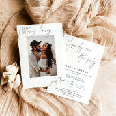 結婚式の報告と受付のご案内 現代的なウェディングパーティ 招待状