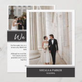 結婚式の報告カード 招待状 (正面/裏面)