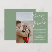 結婚式の変更のお知らせ セーブザデート (正面/裏面)