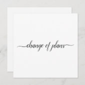 結婚式の変更のお詫び 結婚式の中止または日程変更 案内状 (正面/裏面)