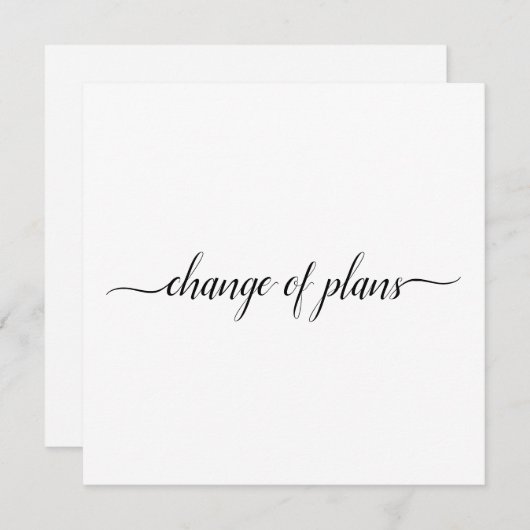 結婚式の変更のお詫び 結婚式の中止または日程変更 案内状 (正面/裏面)