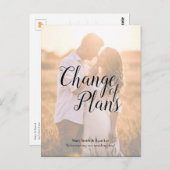 結婚式の変更 お詫びと延期のご案内 エレガントでおしゃれなカード ポストカード (正面/裏面)