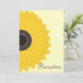 結婚式の夕方パーティー 黄色のひまわり 招待状 (スタンド正面)