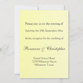 結婚式の夕方パーティー 黄色のひまわり 招待状 (裏面)