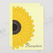 結婚式の夕方パーティー 黄色のひまわり 招待状 (正面/裏面)