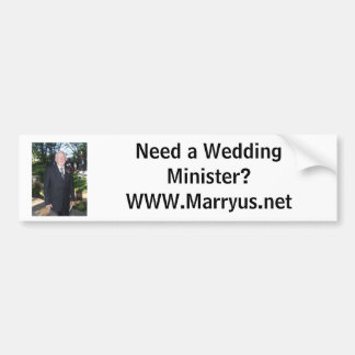 結婚式の大臣を必要として下さいか。WWW.Marryus.net バンパーステッカー