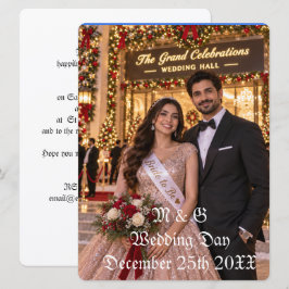 結婚式の夫婦写真の招待状