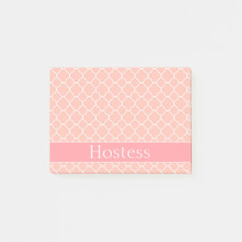 結婚式の女主人のピンクおよび白 ポストイット
