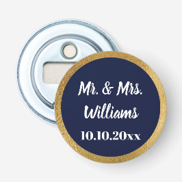 結婚式の婚約パーティの好意の金ゴールドのフェイクなボーダー 栓抜き